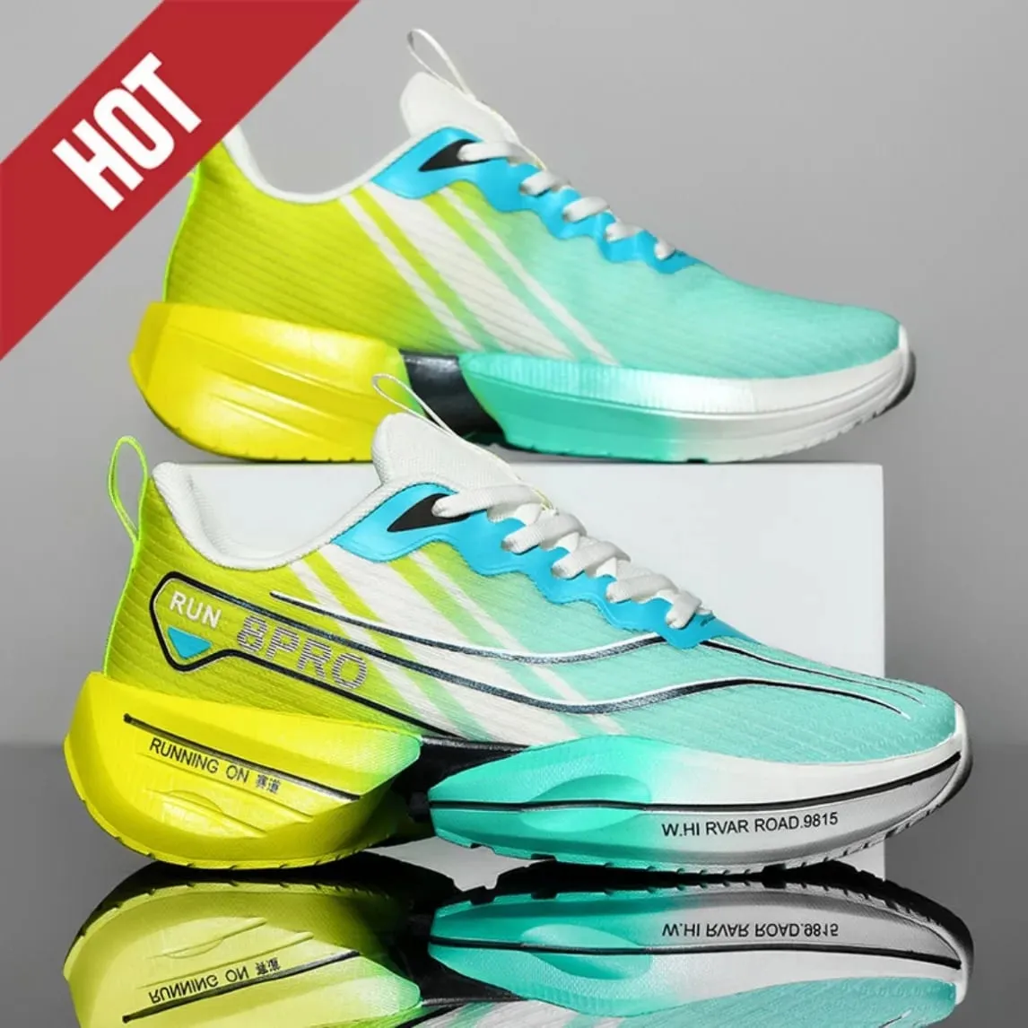 Men Women Carbon Plate Marathon Running Shoes Breathable Lightweight Racing Training Sports Athletic Casual Sneakers Walking — image 3