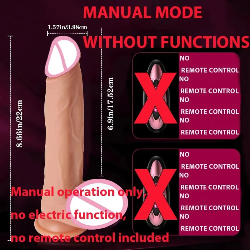 Dildo - Dildo -9-Inch Telescopic Silicone Vibrating Massager for Couples 10 Modes Erotic Massage Toy Safe Discreet Female Partner Pleasure