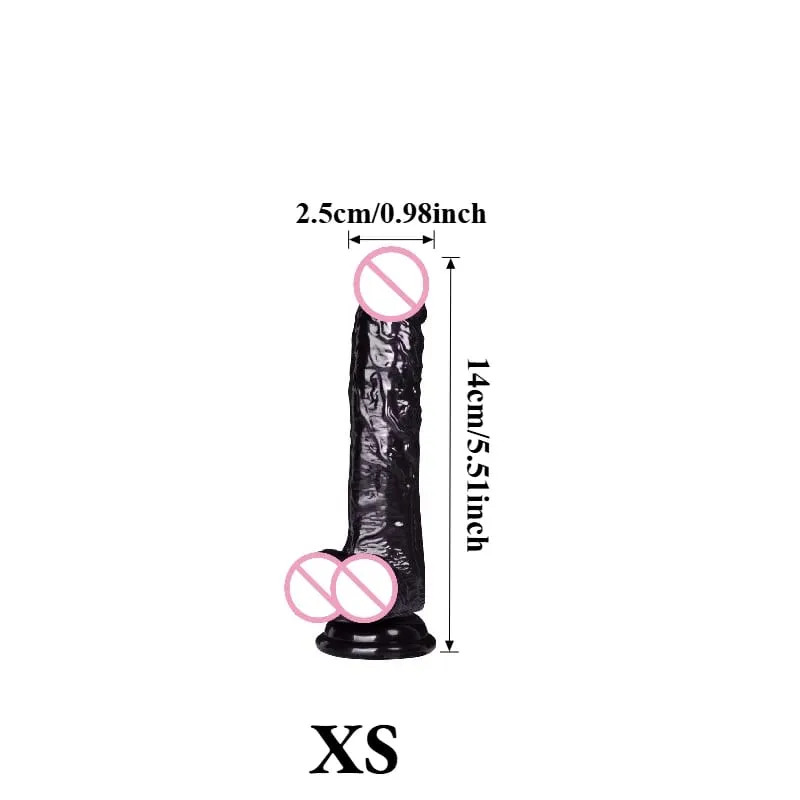 Soft Jelly Dildo Testis Realistic Anal Dildo Penis Suction Cup Male Dick Female Masturbation Fidget Toys Sex Toys for Woman/Gay