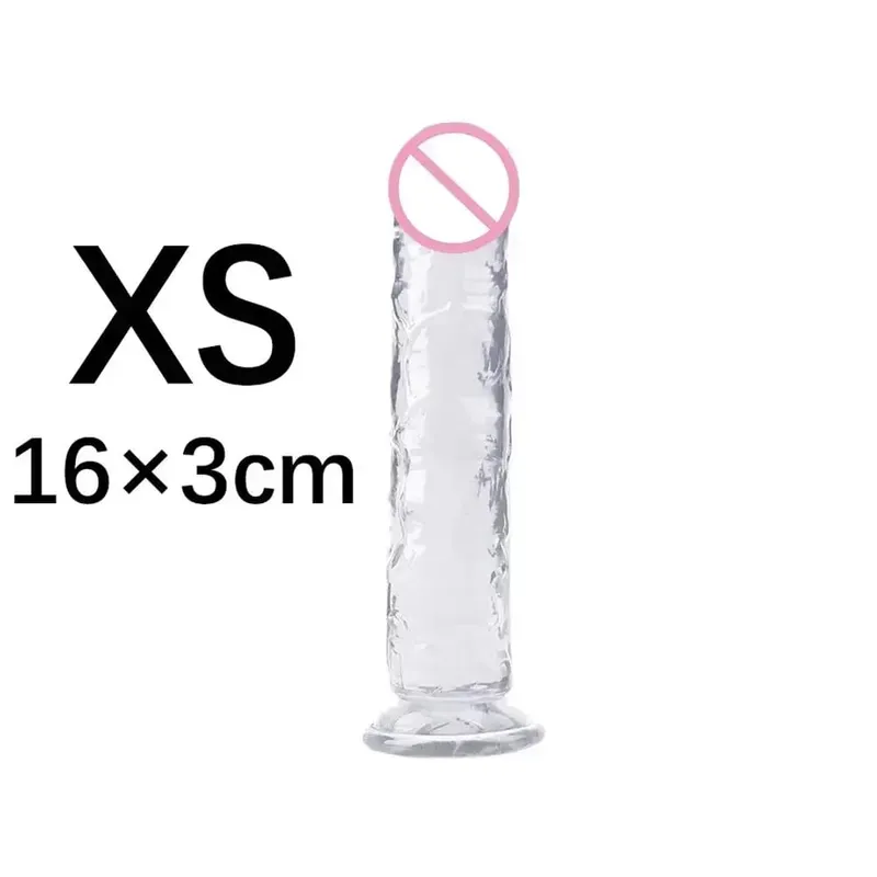 Cheap Women Erotic Anal 5 Colors Big Transparent Dildo Suction Cup Jelly Dick Sex Toys Soft Clitori Vaginal Masturbators Penis — image 9