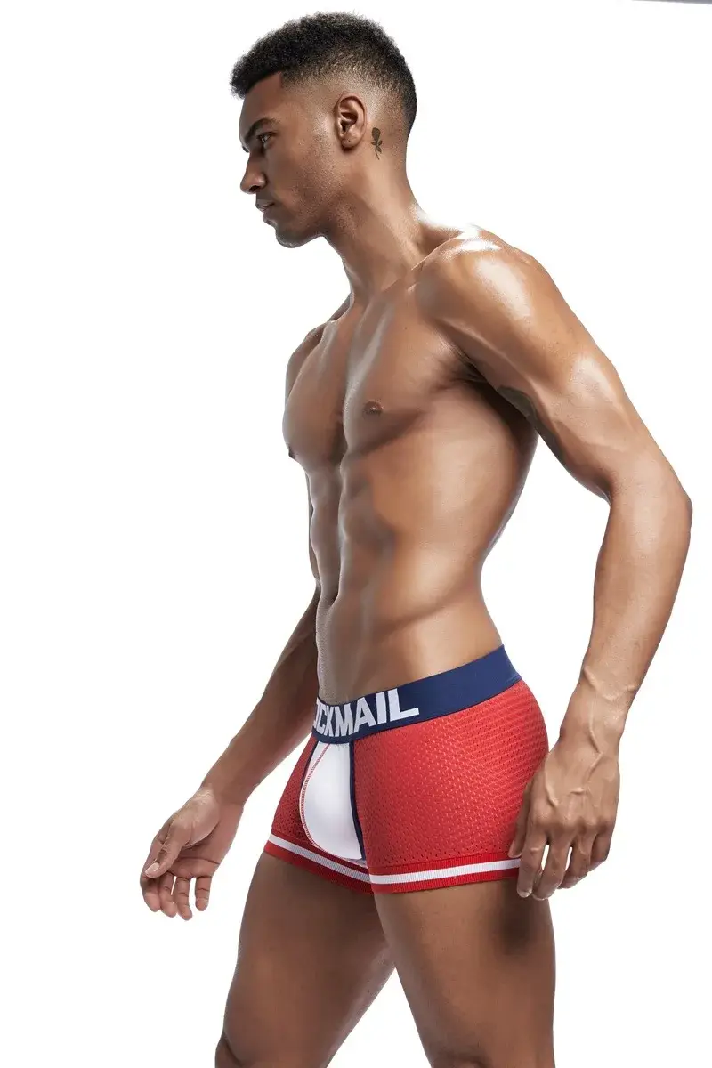 Jockmail Pakaian Dalam Jaring Boxer Pria Celana Pendek Olahraga Nyaman Lembut Bersirkulasi Celana Dalam Pria Dewasa Pakaian Dalam Wanita — image 14
