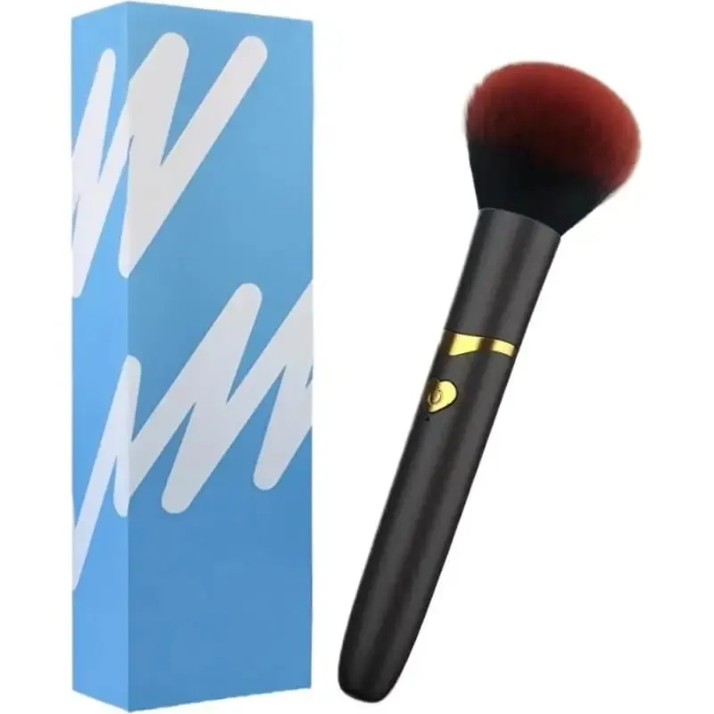 10 växlar vibrationssminkborste Elektrisk sminkborste USB uppladdningsbar kosmetisk borste för flytande pulver Blusher Concealer