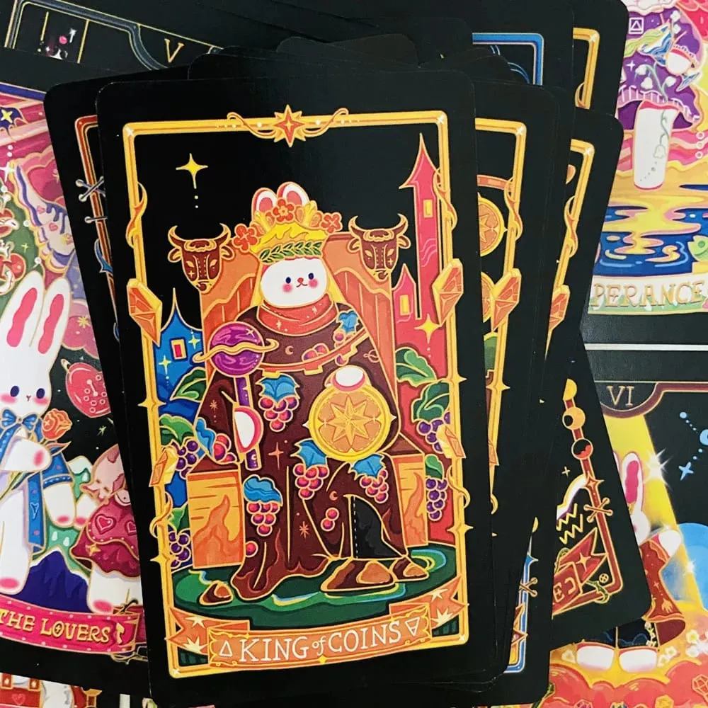 Galaxy Reverie Tarotkort 78 stk. søde tarotkort med kanin-tema Vent brætspil — image 5