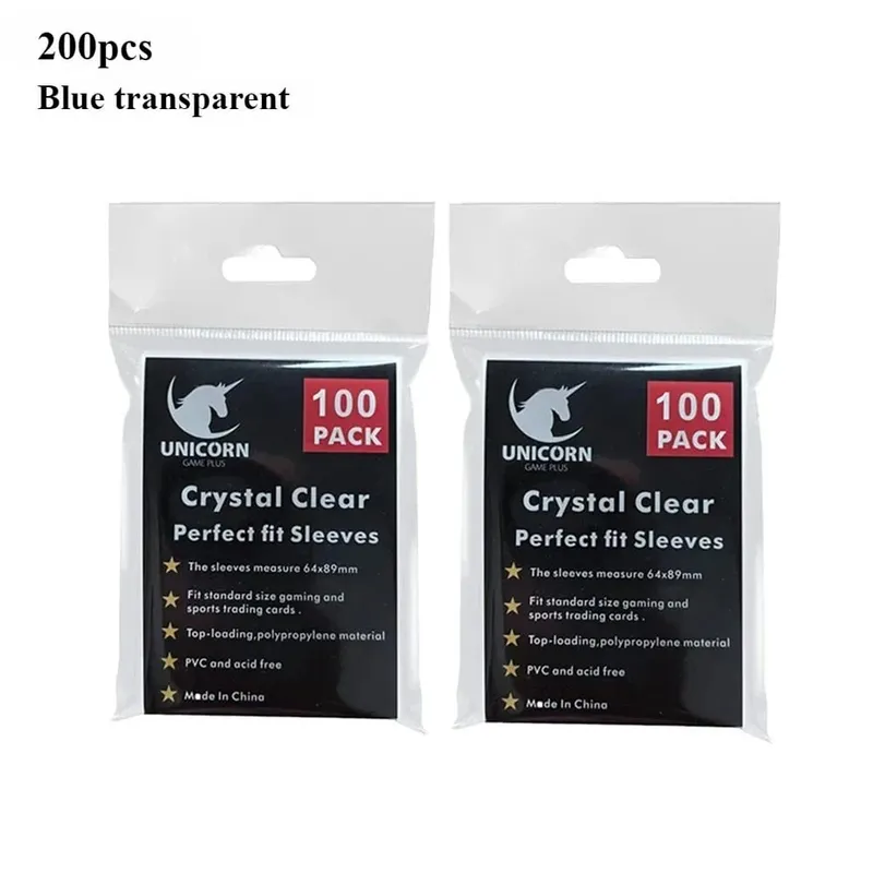 100pcs 뜨거운 투명 MTG 카드 슬리브 표준 크기 지우기 TCG 카드 수호자 스포츠 보드 게임에 대 한 내부 카드 커버 64x89mm