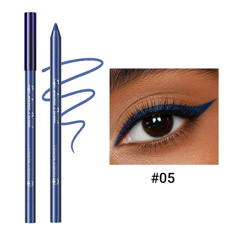 14 Color Eyeliner Pencil Pearlescent Matte Dark Purple Red Eye Liner Waterproof Long Lasting High Pigment Eyeshadow Makeup