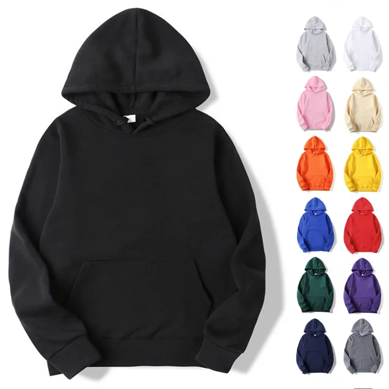 Plain Pullover Fleece Hoodies Unisex Großhandel Kapuzenpullover Männer Günstige Sublimation Schwarz Hoodie für Männer Sudaderas De Hombre — image 17