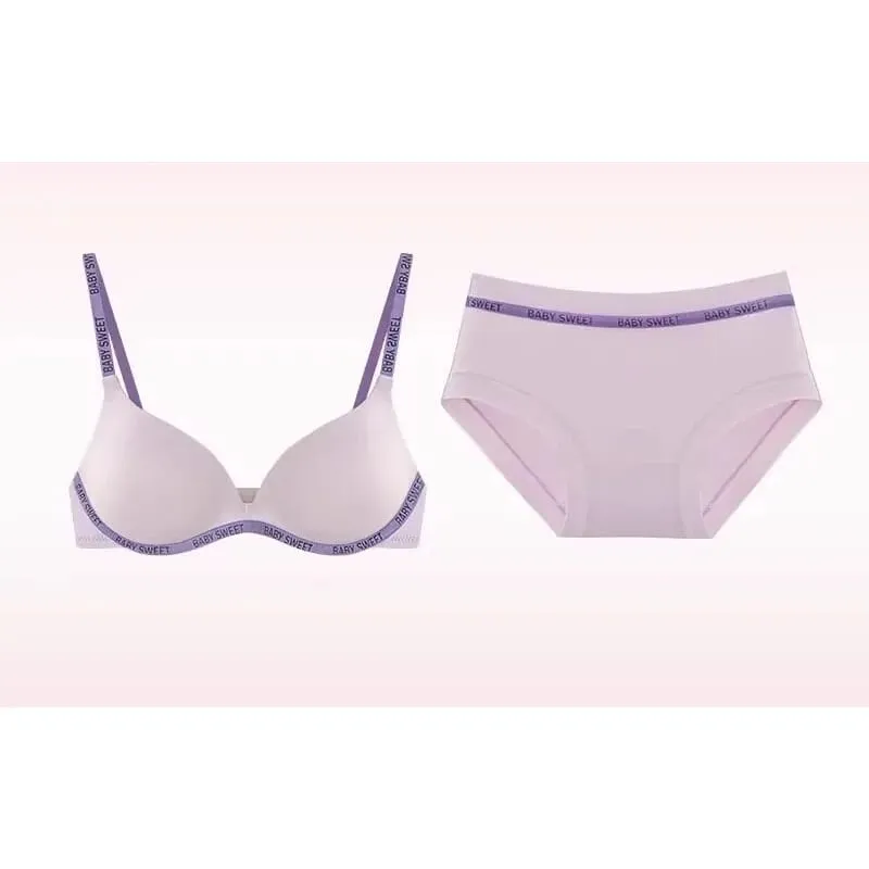Nouvelle tendance Dopamine couleur sans couture ensemble de soutien-gorge Push Up petit soutiens-gorge sans fil confort beauté dos quotidien décontracté grande taille 32-38 — image 2