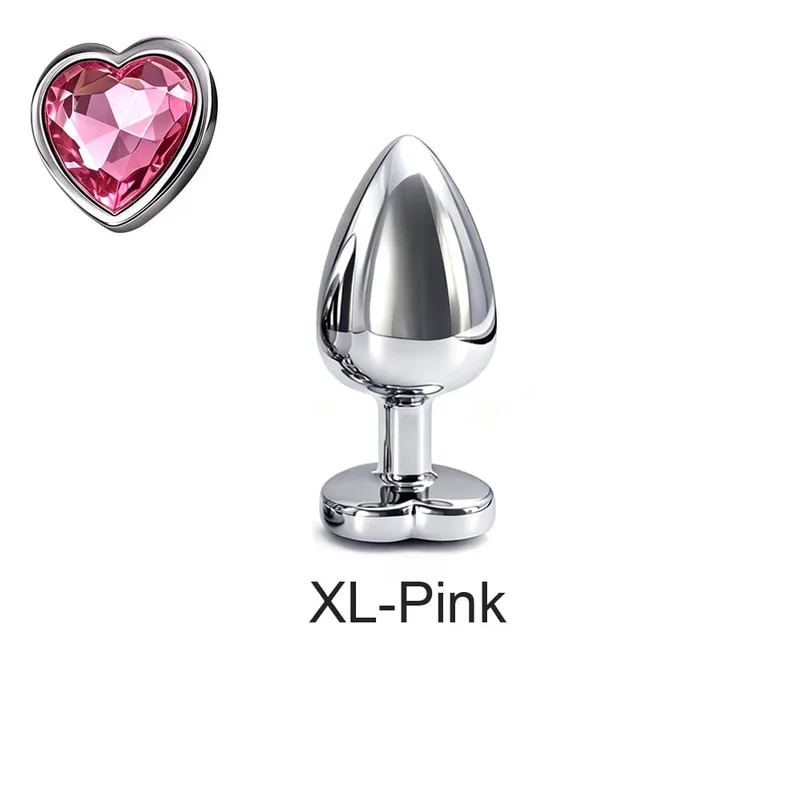 5 Sizes Metal Anal Plug Set with Heart Base Smooth Prostate Massage Butt Plug Sex Toys for Men Women Couples — image 11
