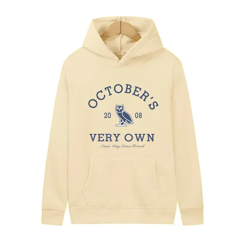 October's Very Own Owl Print Hoodie Unisex Men Women Casual Pullover Long Sleeve Streetwear Fleece Hooded Sweatshirt With Pocket — image 9