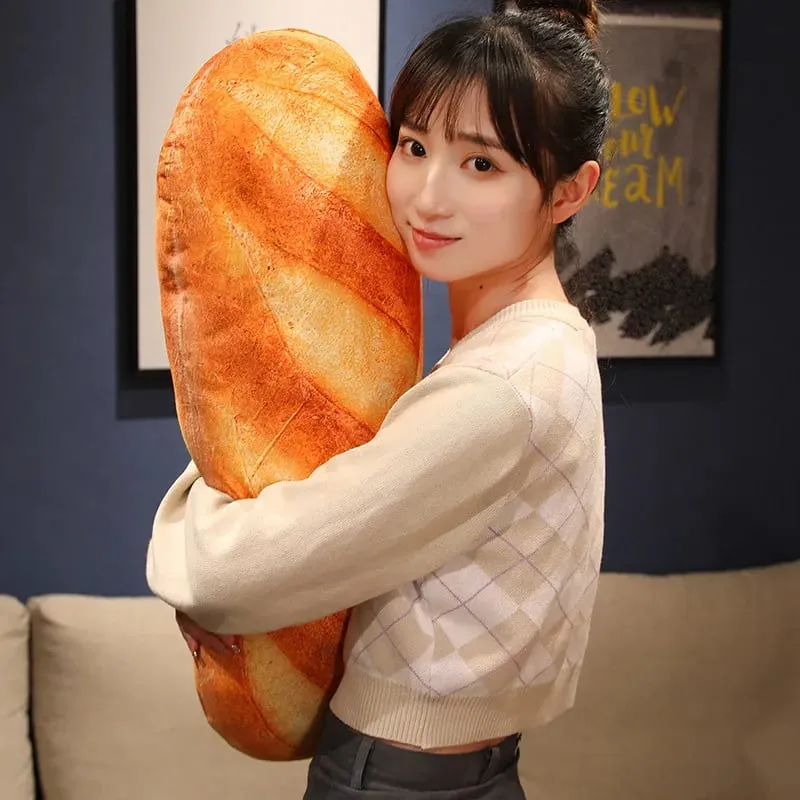 20-50CM Giant Bread Plush Long Pillow Toy Soft Funny Simulation Food Toy Creative Cushion Birthday Present Christmas Gift