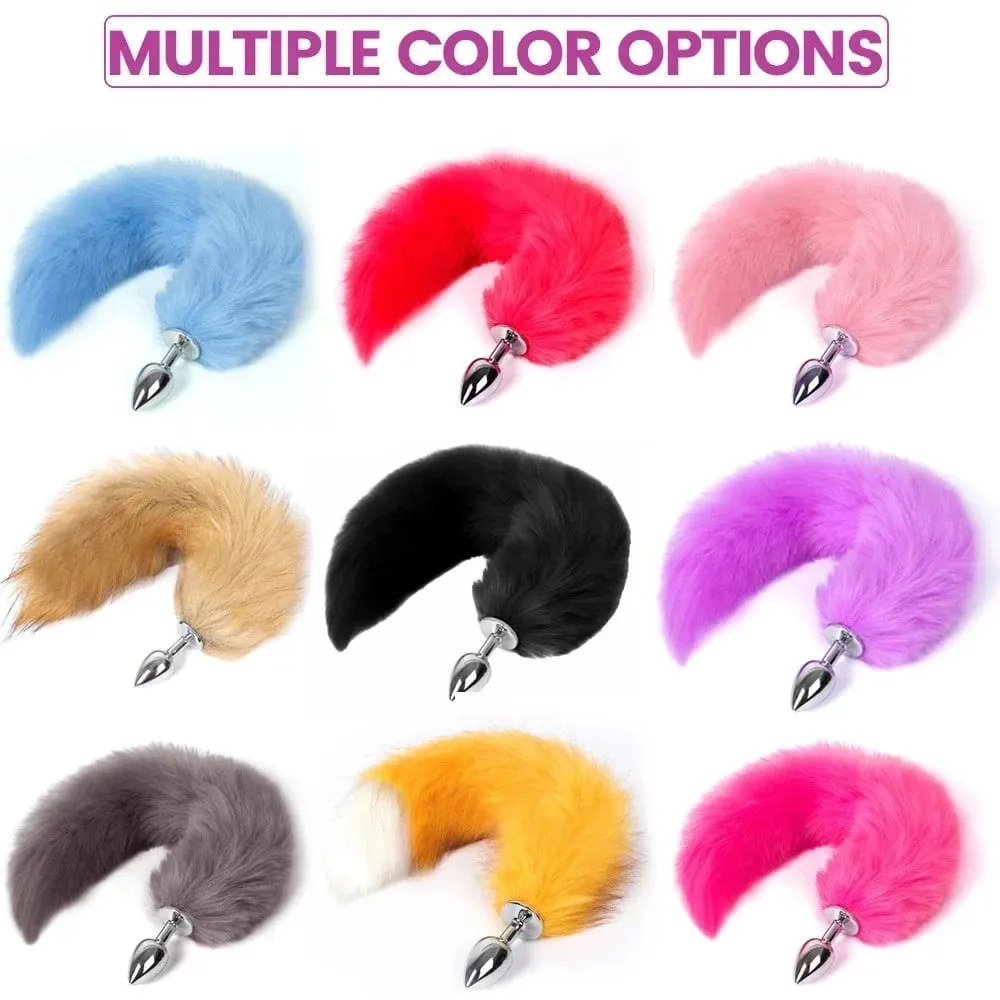 Rabbit Tail Fox Tail Anal Plug Metal Butt Plug Prostate Massager BDSM Cosplay Erotic Sex Toys For Women Couples Adults Sex Game — image 4