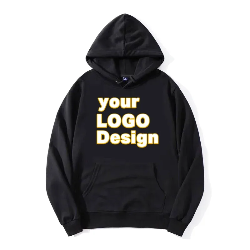 Hoodies Tersuai Teks Logo DIY Cetakan Imej Hoodie Berkualiti Tinggi Baju Baju Kasual Sukan Tersuai Hadiah Krismas Tersuai — image 4