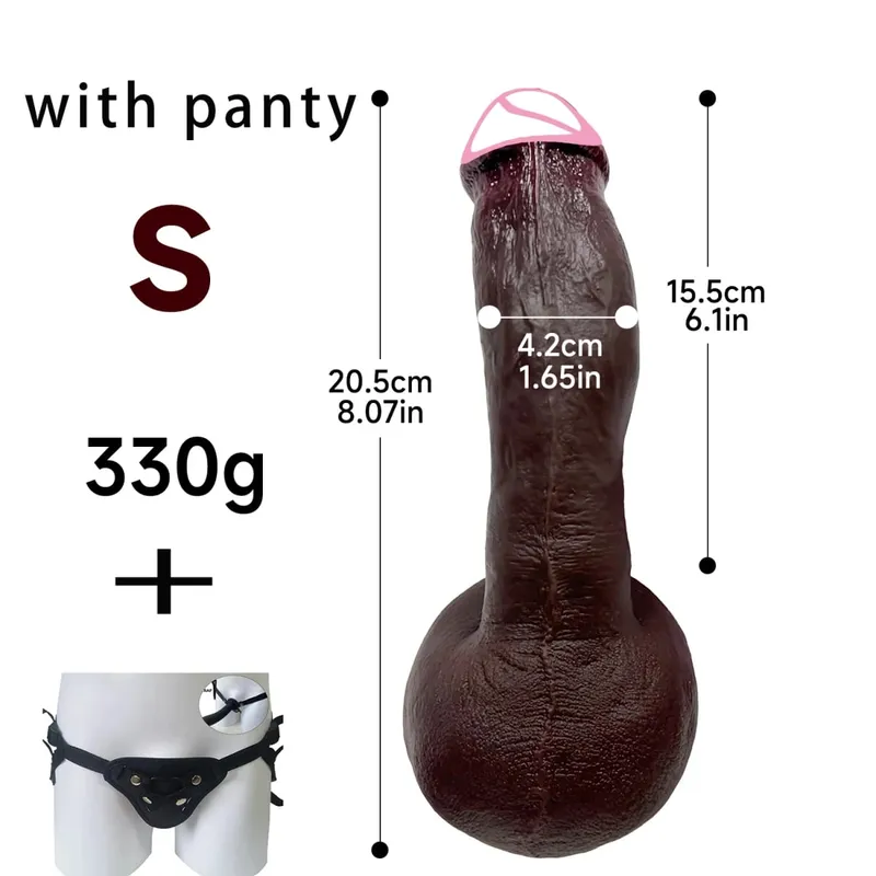 Consolador grueso realista para hombres y mujeres, pene de silicona, pene grande, tapón Anal, juguete sexual para hombres y mujeres Gay, 3 tamaños, sensación de piel suave, realista y grueso — image 10