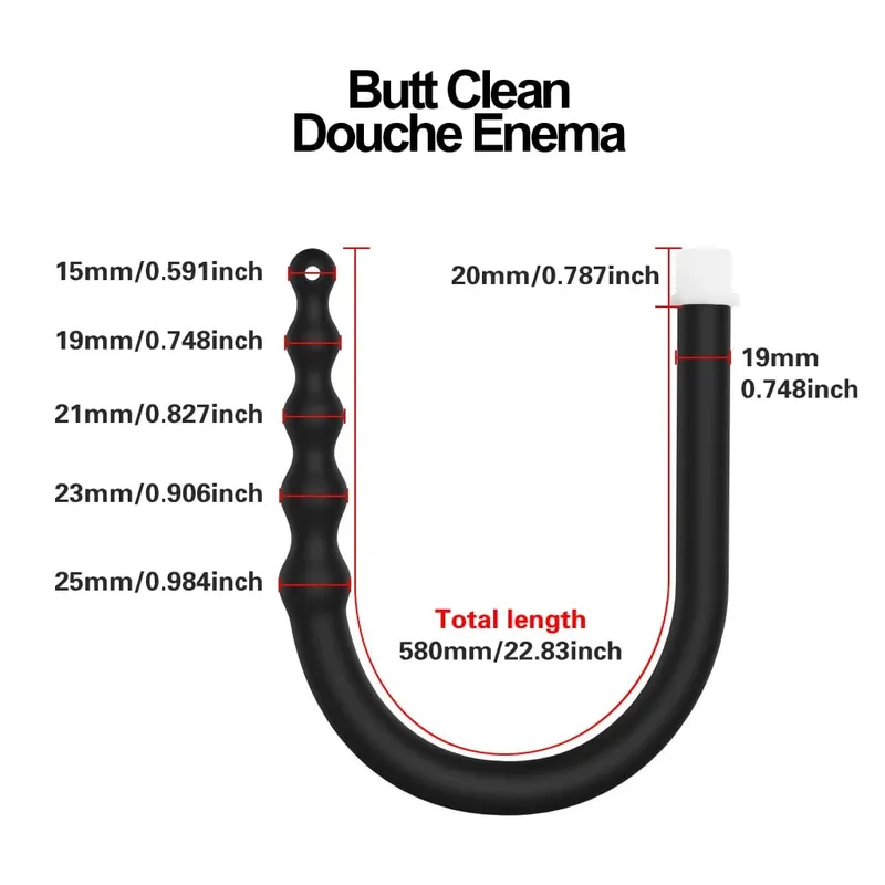 Silicone Anal Vaginal Douche Butt Plug Multi-Function Enema Plug-In Shower Anal Dilators Mga Pang-adulto Mga Laruan ng Pang-adulto Mga Laruang Pang-Sex — image 3