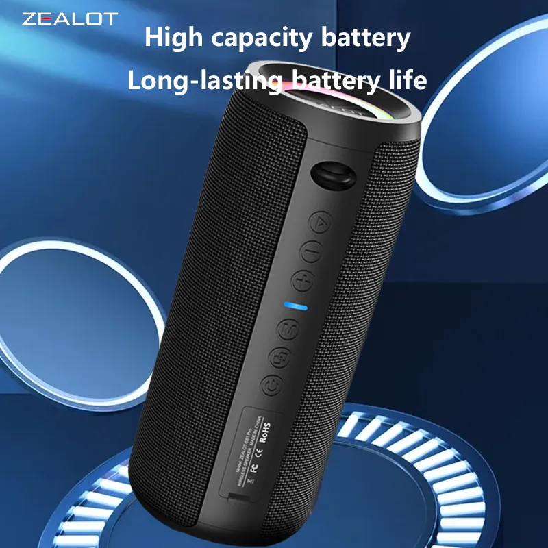 S51 Pro 40W trådlösa högtalare Utomhus Bärbar Subwoofer Högtalare 5200mAh Batteri 24 timmars speltid Hög stereo. — image 6