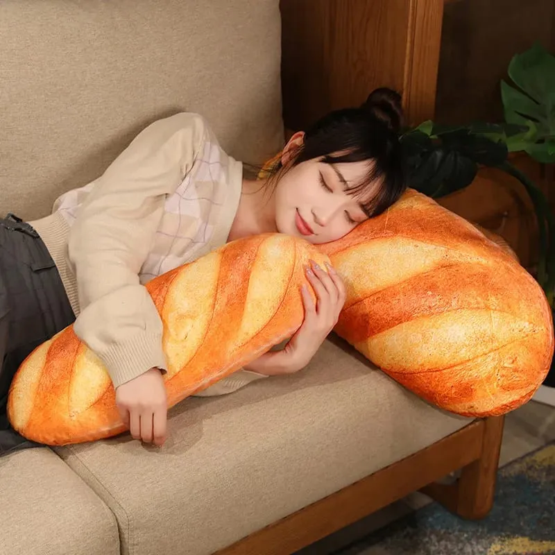 20-50CM Giant Bread Plush Long Pillow Toy Soft Funny Simulation Food Toy Creative Cushion Birthday Present Christmas Gift
