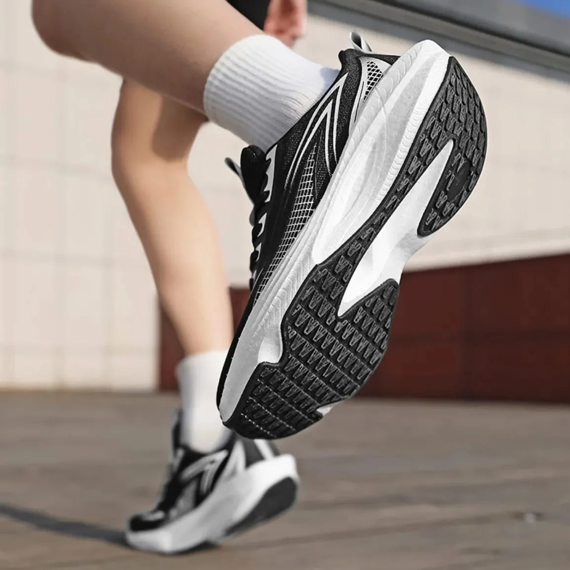 Carbon Plate Marathon Running Shoes Men Air Cushion Breathable Lightweight Shock Absorbing Non Slip Athletic Sneakers — image 6