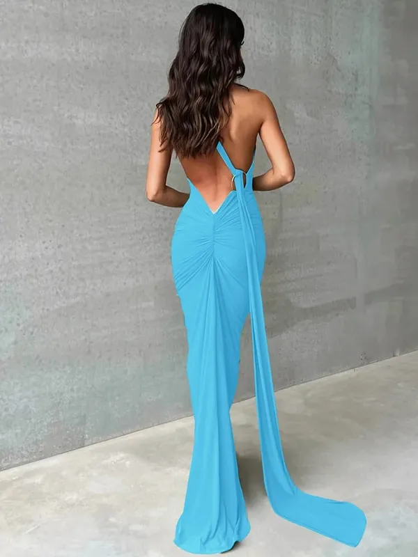 Hugcitar One Shoulder, ρυθμιζόμενο κασκόλ με ρολό, σέξι μάξι φόρεμα 2025, Κομψό γυναικείο φόρεμα Streetwear Y2K — image 14