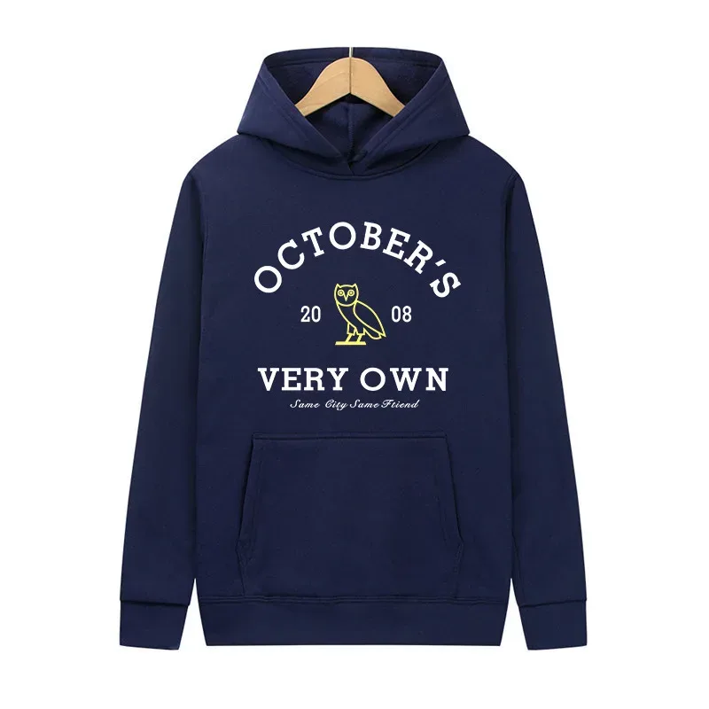 October's Very Own Owl Print Hoodie Unisex Men Women Casual Pullover Long Sleeve Streetwear Fleece Hooded Sweatshirt With Pocket — image 7