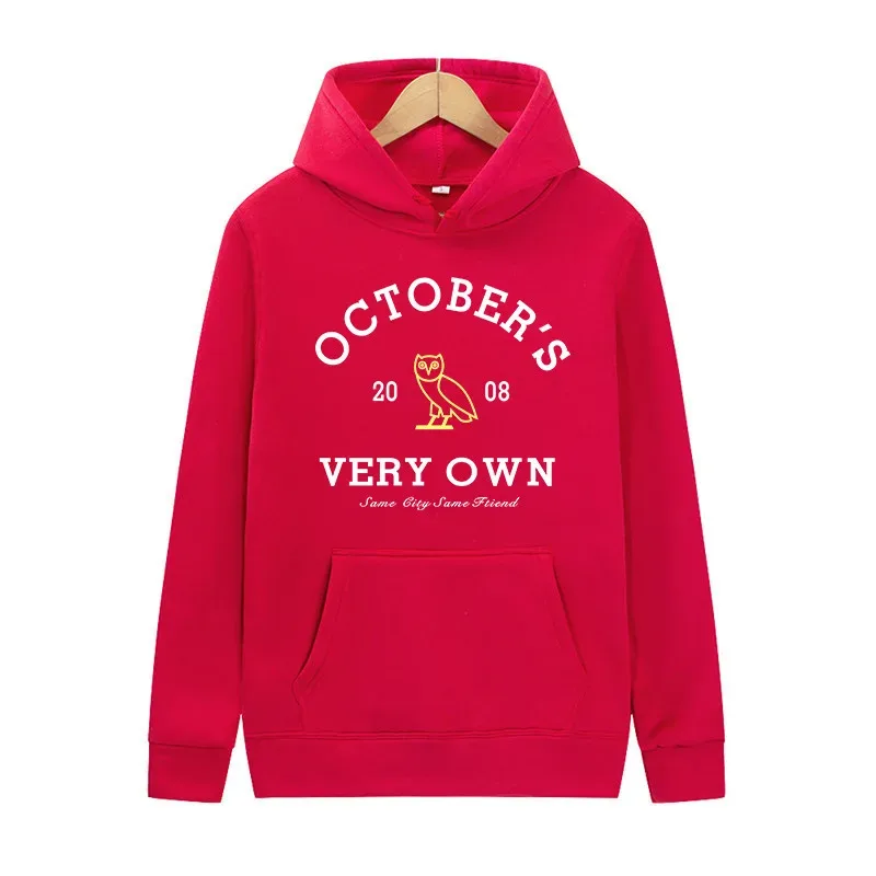 October's Very Own Owl Print Hoodie Unisex Men Women Casual Pullover Long Sleeve Streetwear Fleece Hooded Sweatshirt With Pocket — image 6