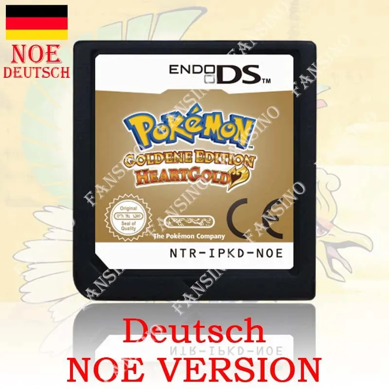 (미국 EUR AUS NOE ESP FRA ITA) 포켓몬 HeartGold SoulSilver 버전 고품질 정통 1:1 복제 DS 비디오 게임 카트리지 — image 12