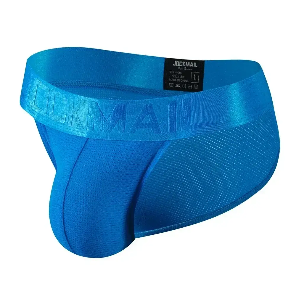 Cuecas masculinas cuecas de malha de náilon secagem rápida cuecas de biquíni deslizamento masculino tanga cuecas jockstrap gay — image 3