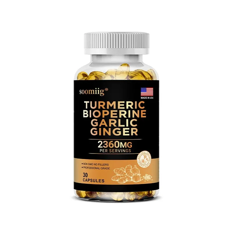 Suplemen Kunyit dan Bawang Putih 4-dalam-1 dengan Bioperine 2360 mg Kapsul Akar Halia untuk Pencernaan Sendi & Sokongan Kesihatan Imun — image 8