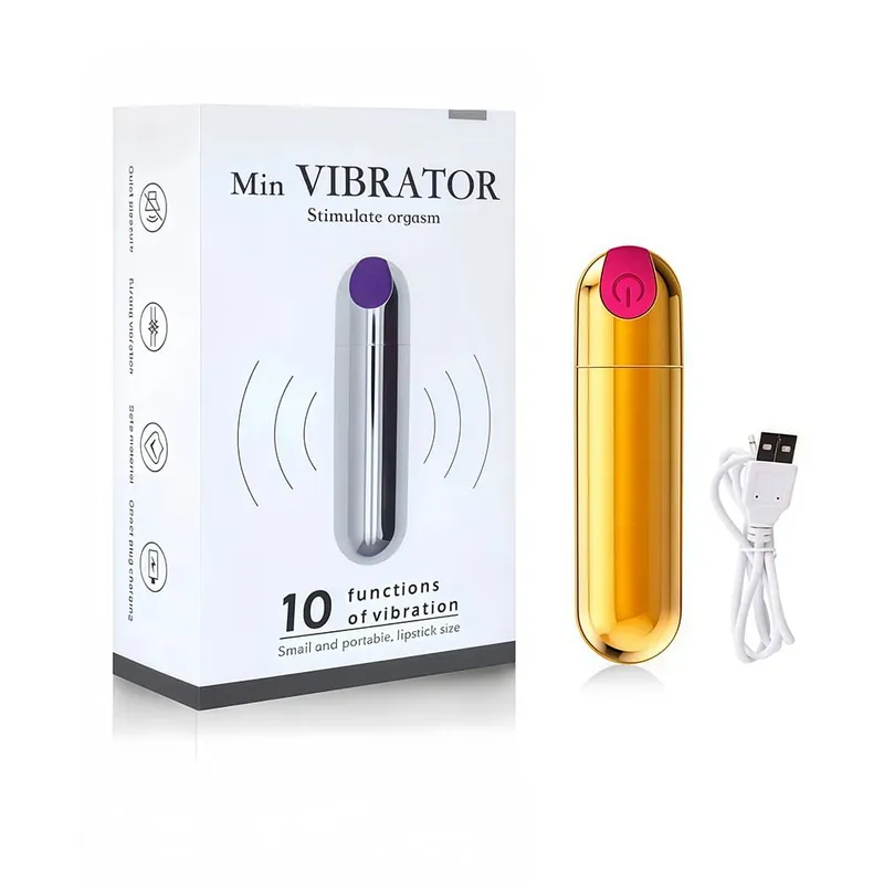 Carga usb 10 velocidades mini vibrador bala recarregável sem fio vibratório anal plug clitoriano estimulador brinquedos sexuais adultos para mulher — image 9