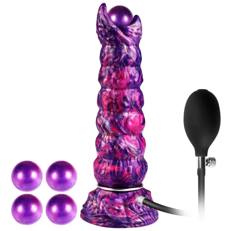 Inflatable Ovipositor Fantasy Laying Eggs Anal Plug Alien Dildo Penis Female Masturbator Vaginal Ball Sex Toys For Adult