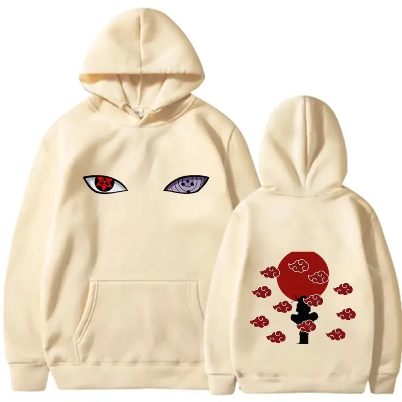 Naruto Itachi Hoodie Akatsuki Crow Anime Print Street Styles Unisex Men Women Oversized Casual Sweatshirts Long Sleeve — image 8