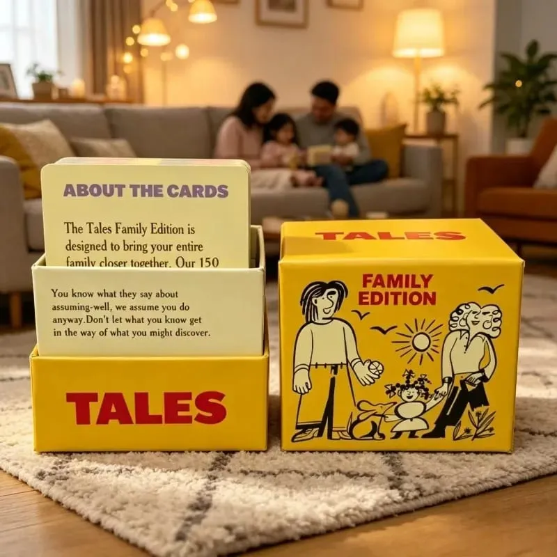 Family Edition Conversation Starter Cards 150Pcs Family Party Board Game Desktop Interactive Card Game for Gathering Gifts — image 1