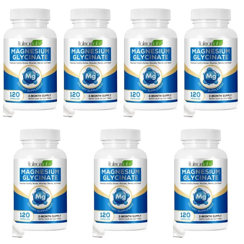 Magnesium Glycinate Capsules with 208mg Elemental Bisglycinate for Healthy Bone Muscle & Nerve Support Adults 120 Capsules — image 12