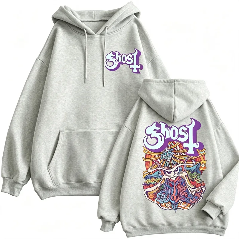 Ghost Band Graphic Zipper Hoodies Men Women Fashion Y2k Oversized Zip Up Sweatshirts Gothic Rock Hip Hop Pullovers Streetwear — image 11