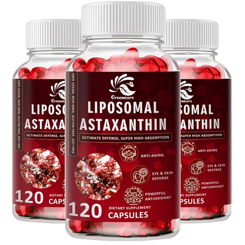 Cápsula de astaxantina lipossomal de 24 mg - Alivia a fadiga ocular, melhora a pele sensível, restaura a função muscular, aumenta a imunidade — image 8