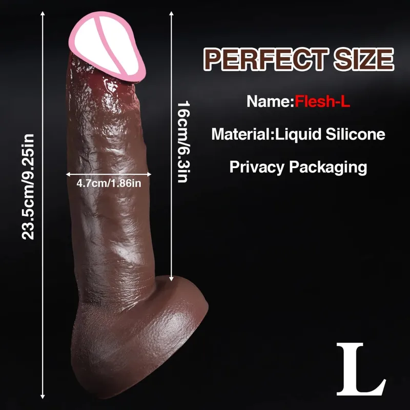 Levné Soft Skin Feel Realistic Husté dildo Gay masturbátory Silikon Dick Velká přísavka Penis Anální kolík Sexuální hračka pro muže Ženy — image 10