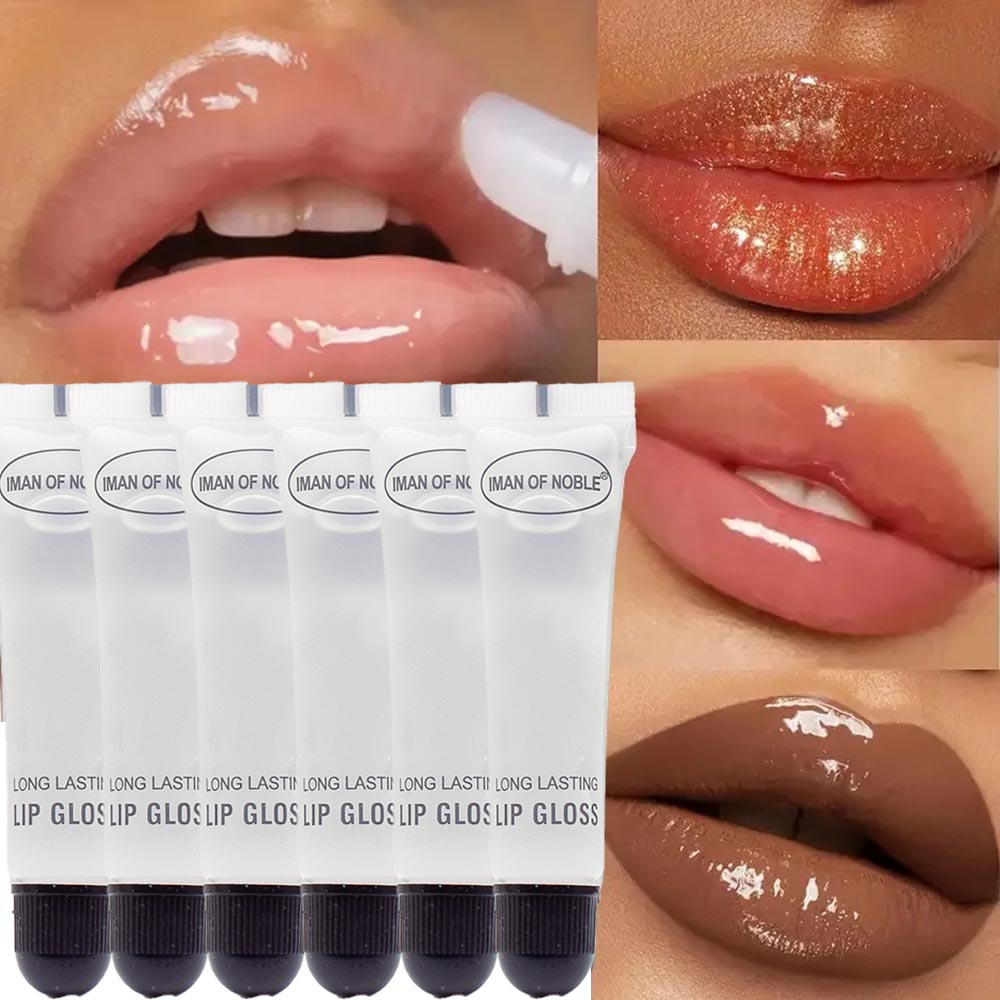 6Pcs Perisa Buah Berair Set Pengilat Bibir Berkilat Gel Bibir Jelas Penghidratan Pelembap Bibir Glos Bibir Wanita Makeup Bibir Borong — image 11