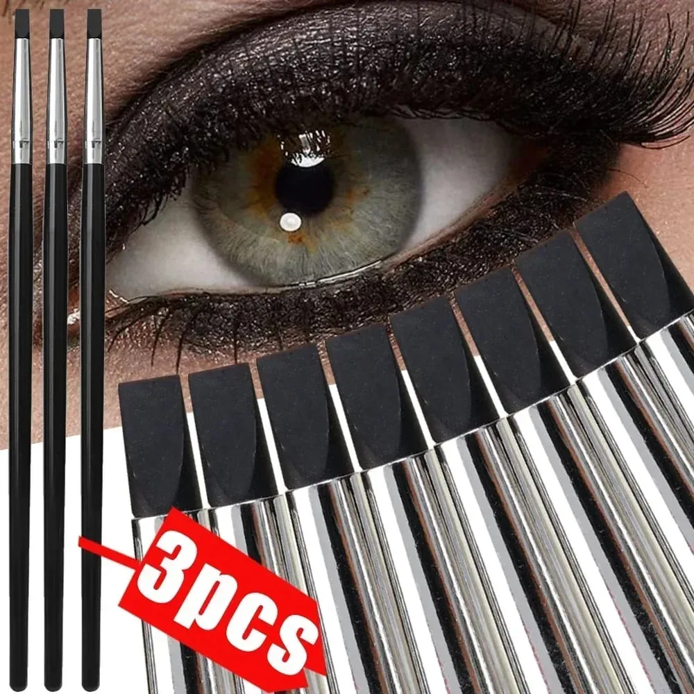 Escova de delineador de silicone lâmina multiuso sobrancelha batom pincéis fáceis de usar caneta de pintura de unhas olhos moldar ferramentas de modelagem