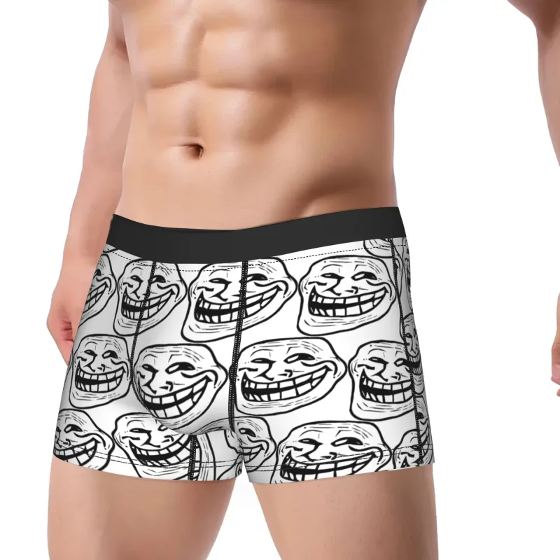 Rage Comic Trollfac Trunk Funny Anime Pouch Ondergoed Hot Koop Patroon Boxer Korte Comfortabele Heren Onderbroek Plus Size