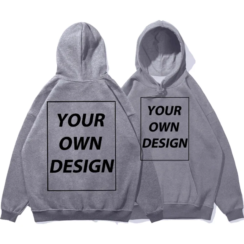 Cetakan DIY Tersuai Lelaki Wanita Hoodies Musim Gugur Musim Sejuk Kasual Pullover Klasik Pakaian Jalanan Selesa Mudah Pakaian Sukan Lembut Hangat