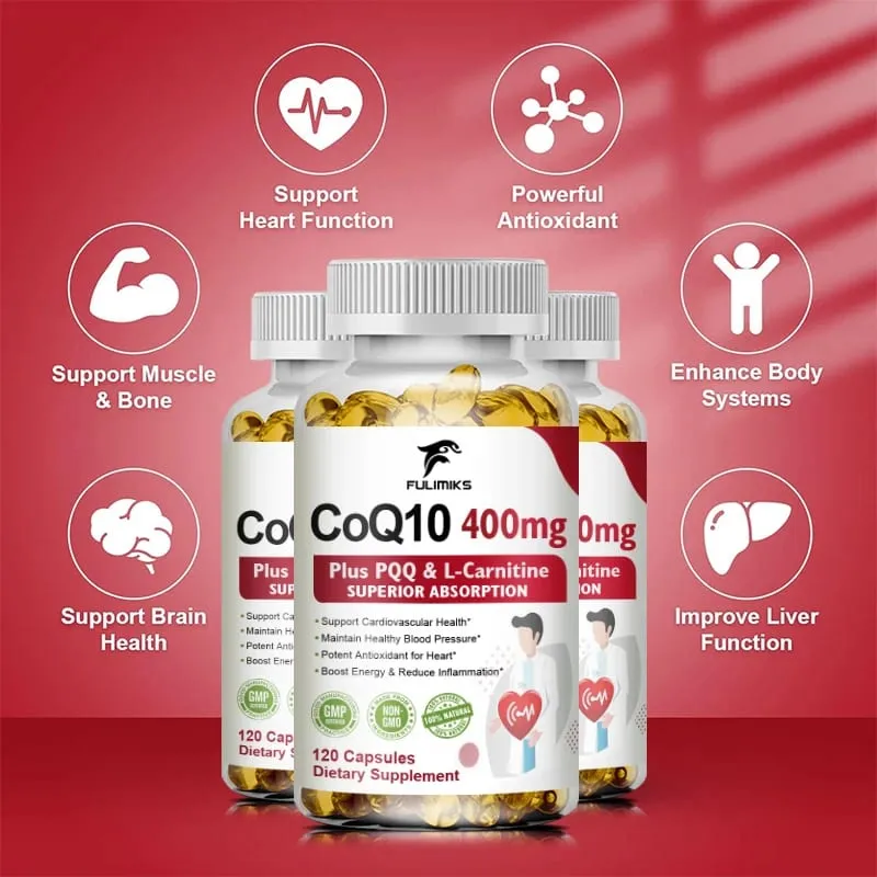 Buy 2 Get 2 Free! CoQ10 Ubiquinol 400mg Capsules Superior Absorption for Heart Health Cellular Energy & Antioxidant Defense — image 2