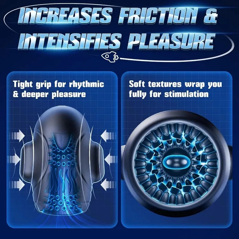 Smart Vibration Male Masturbator Penis 360° Wrapping Stimulator Adult Sex Toy for Men 10 Vibrating & 3 Motors with App Control