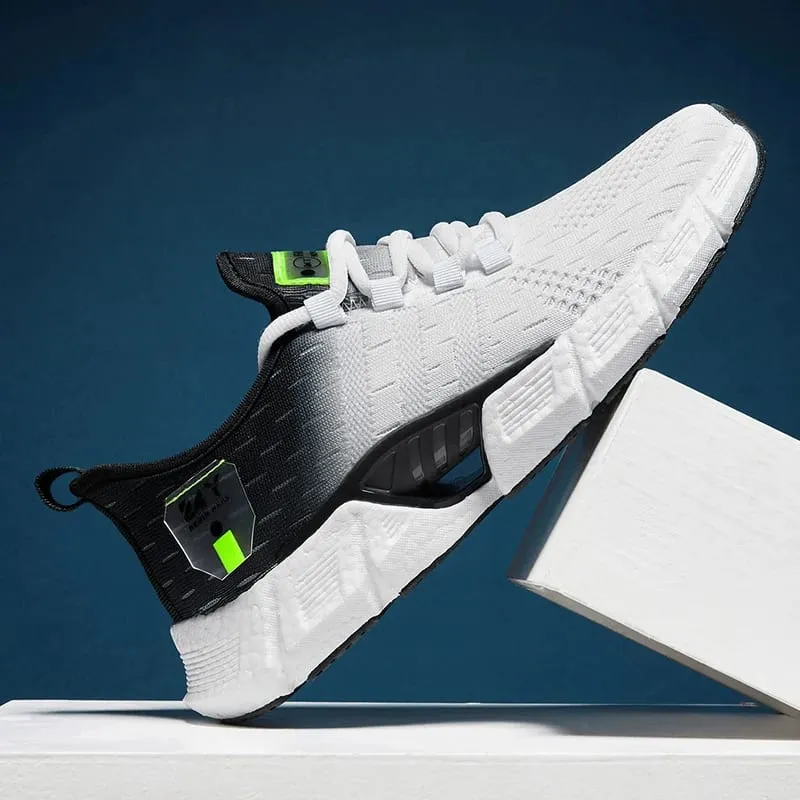 Sepatu Pria Fashion Baru Sepatu Kasual Pria Bersirkulasi Ringan Sepatu Olahraga Lari Jogging Luar Ruangan Nyaman Jaring Zapatos — image 1