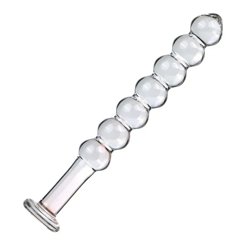 Sumbat Anal Kaca Enam Gaya Manik-manik Menarik Penggunaan Ganda Dildo Kecil Sumbat Bokong Masturbasi Pelebaran Posterior Mainan Seks Dewasa