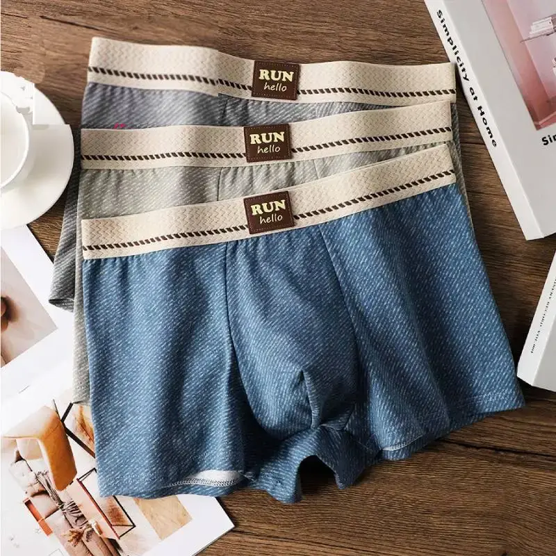 1/3 pcs Men's Underwear Print Cotton Briefs Men Boxer Shorts Comfort Men's Briefs Sexy Male Underpants — image 2
