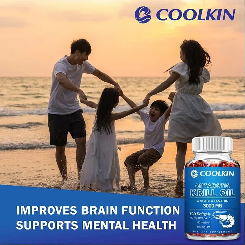 Huile de krill antarctique 3000 mg - Omega-3 EPA DHA Astaxanthine naturelle Force maximale pour la santé cardiaque et articulaireCapsule — image 6