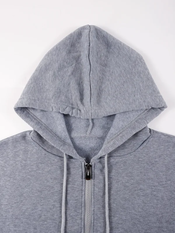 M-3XL, мужские повседневные модные толстовки на молнии по индивидуальному заказу с принтом «сделай сам», свободное молодежное пальто, базовая спортивная одежда для кампуса, уличный топ с карманами — image 4