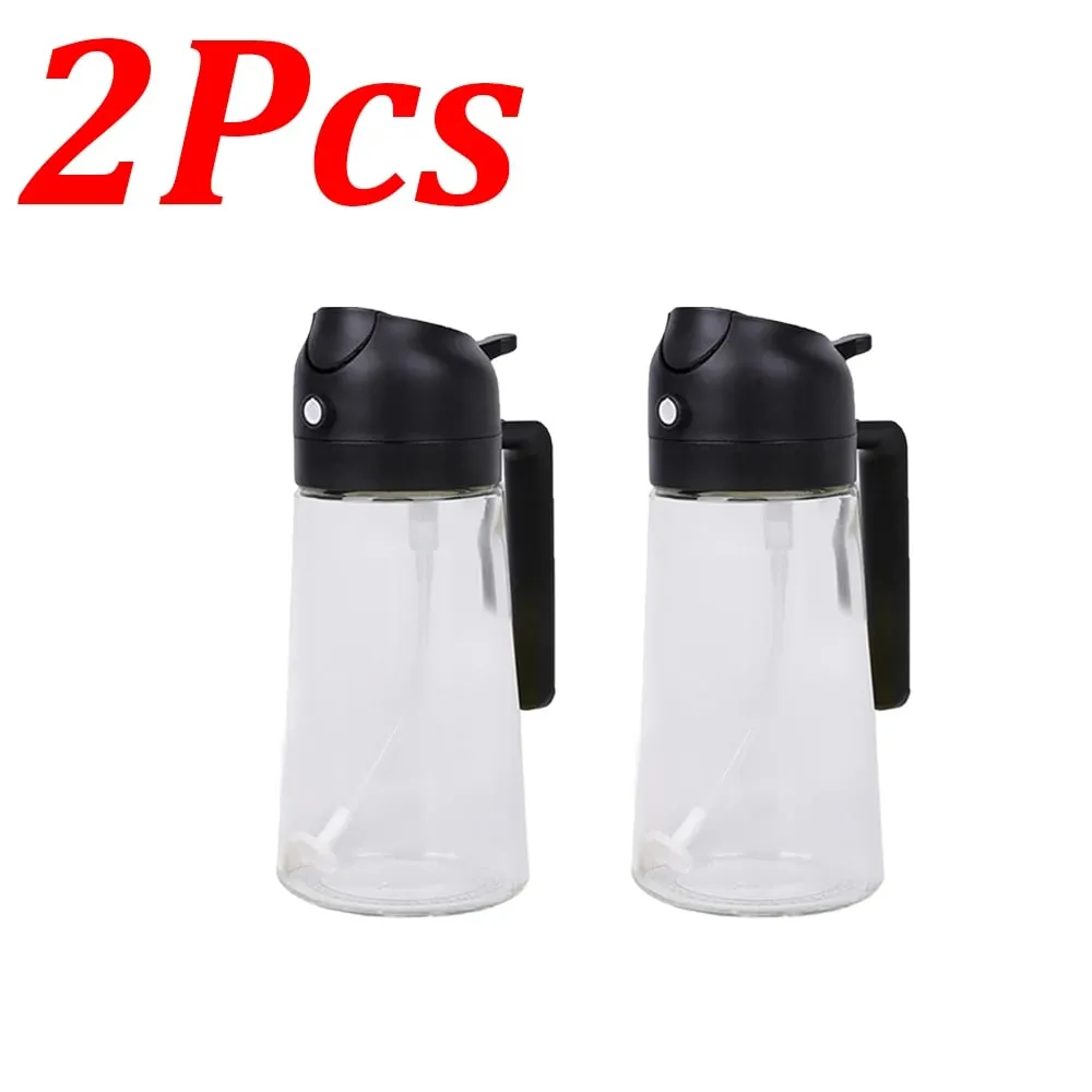 1-4Pcs 500ml 2in1 Oil Sprayer Plastic Cooking Olive Oil Sprayer Baking Oil Spray for Kitchen Air Fryer Baking Salad Grilling BBQ