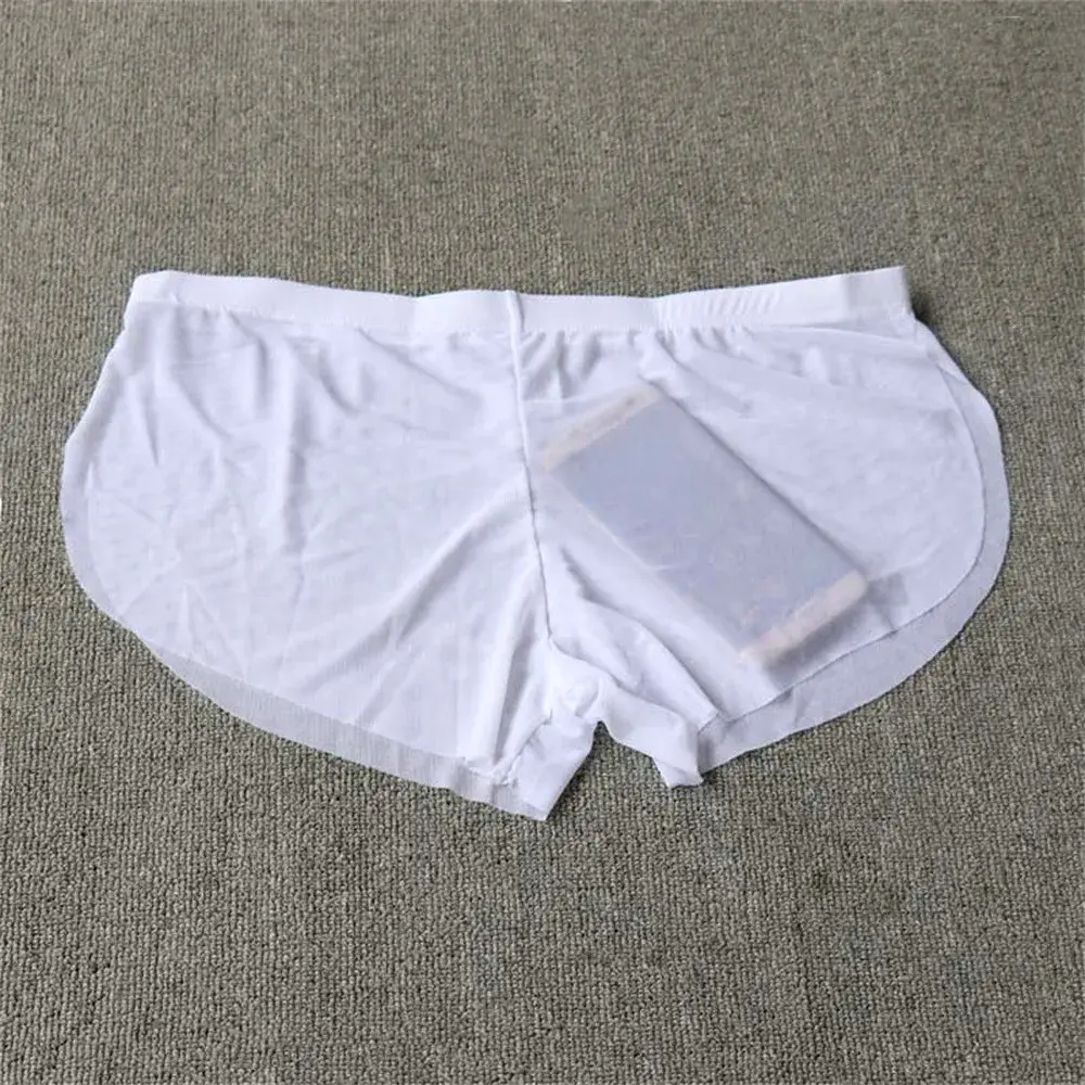 Bóxer de malla transparente para hombre, ropa interior Sexy para maletero, pantalones Aro cómodos, pantalones cortos informales de verano — image 3