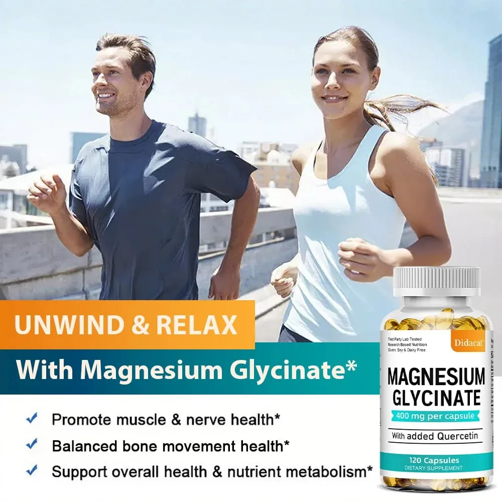 Glicinato de magnésio - com quercetina melhora a saúde cardiovascular, reduz o estresse e promove o crescimento muscular do sono saudável — image 6