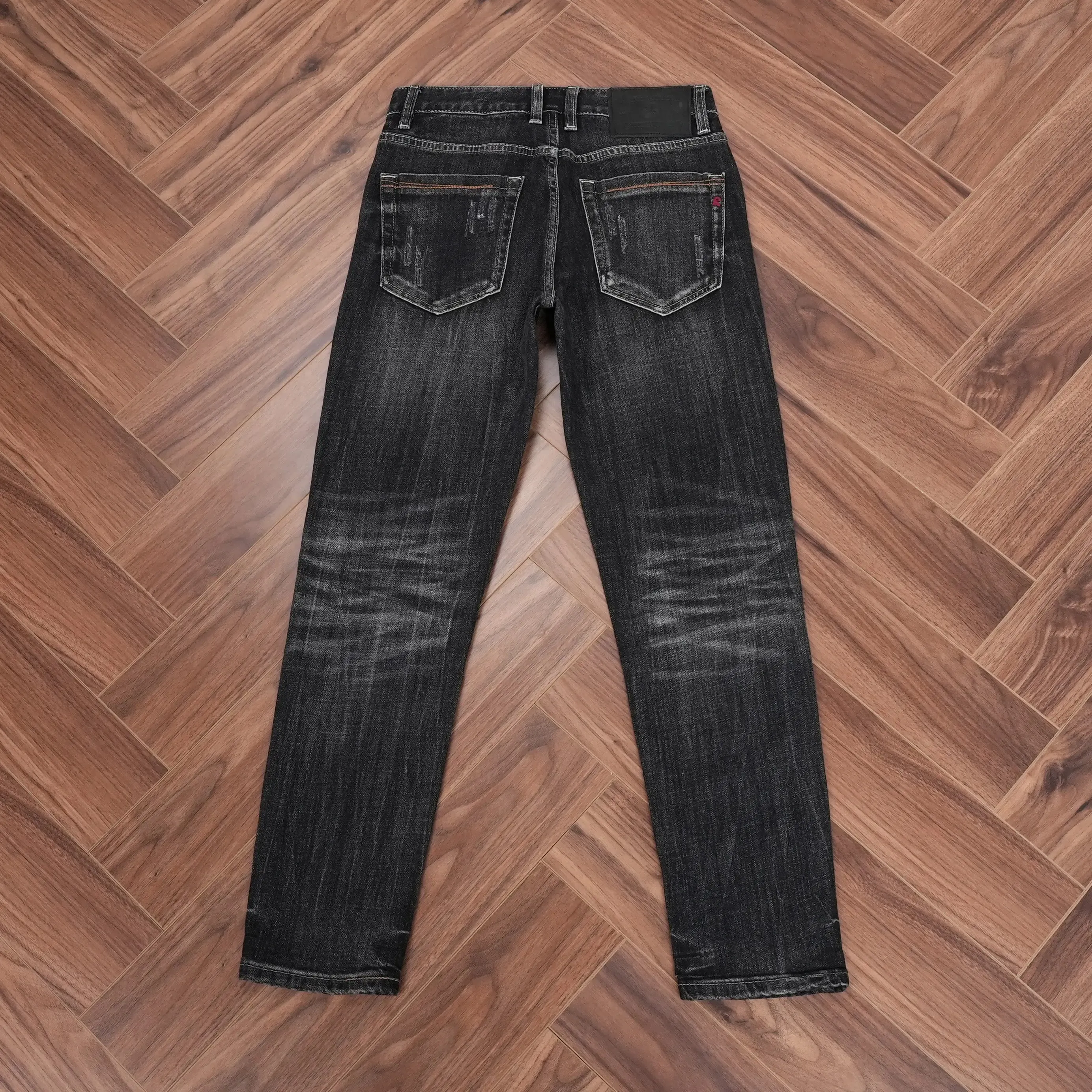 Men's Autumn New Arrival Black Gray Slim Fit Straight Denim Jeans | Slight Stretch | Dark Wash | Versatile & Comfortable Pants — image 2